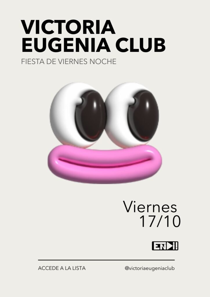 Cartel fiesta viernes noche